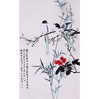 赵蕴玉 枝头双雀